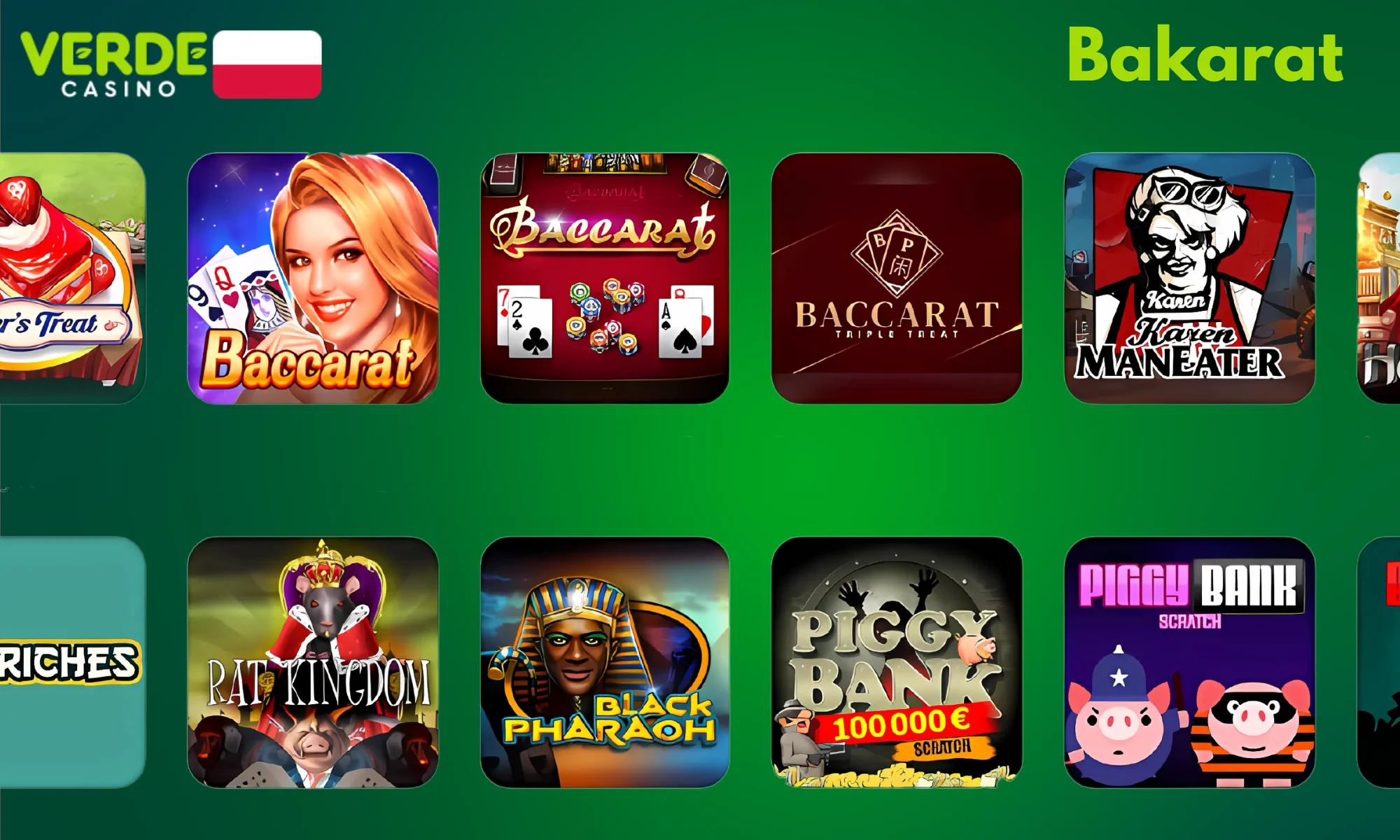 Baccarat jest również dostępny dla koneserów