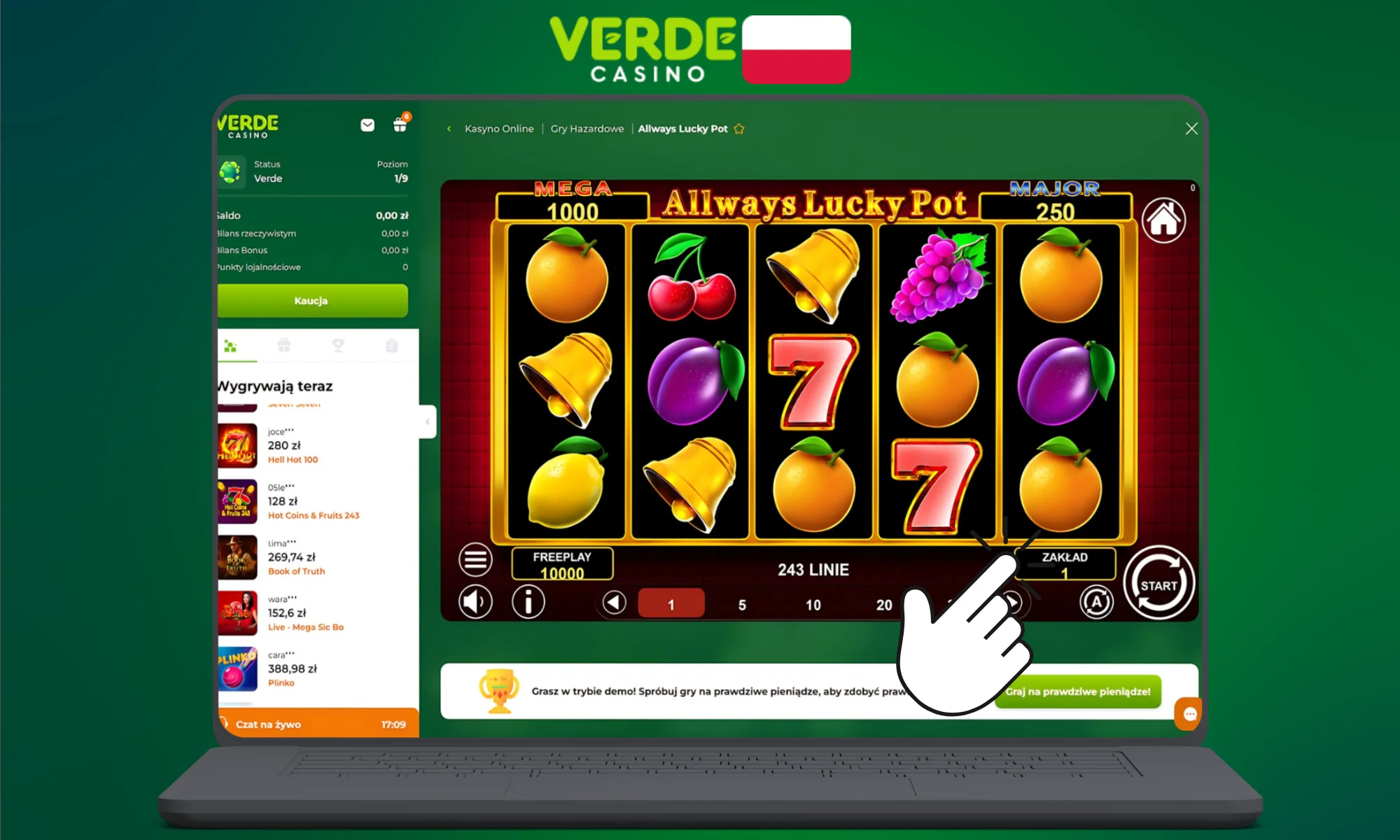 Wybierz wielkość zakładu