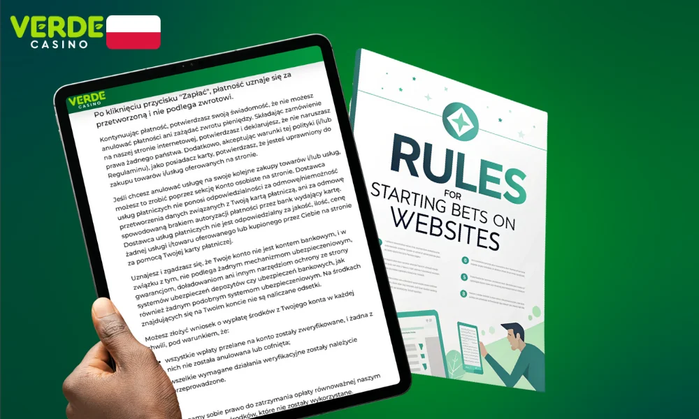 Zapoznaj się z regulaminem przed rozpoczęciem gry w Casino Verde