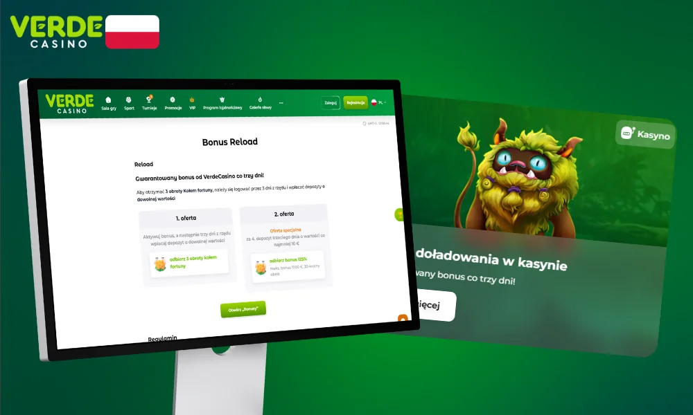 Verde Casino oferuje darmowe spiny