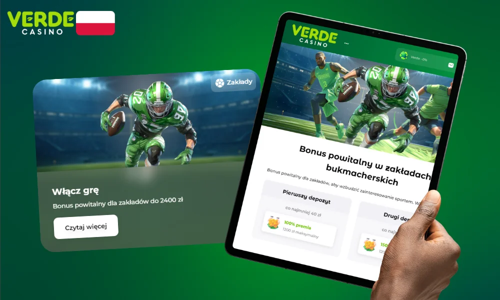 Verde Casino oferuje bonus za zakłady sportowe