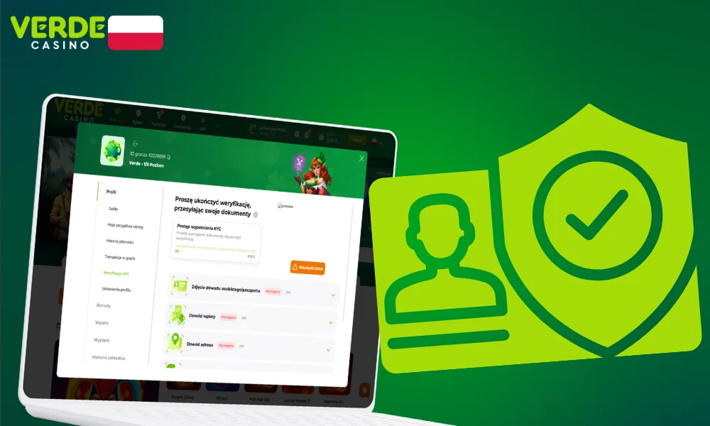 Verde Casino może od czasu do czasu przeprowadzać dodatkową weryfikację kont
