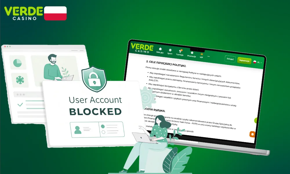 Verde Casino blokuje użytkowników poniżej 18 roku życia