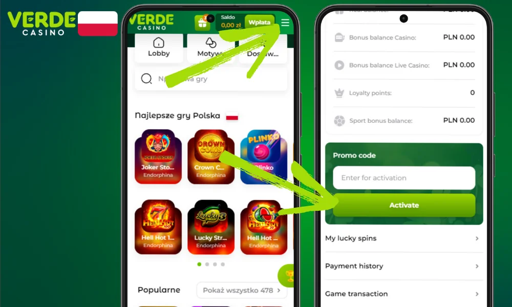 Instrukcje dotyczące aktywacji kodu promocyjnego w systemach Android i iOS