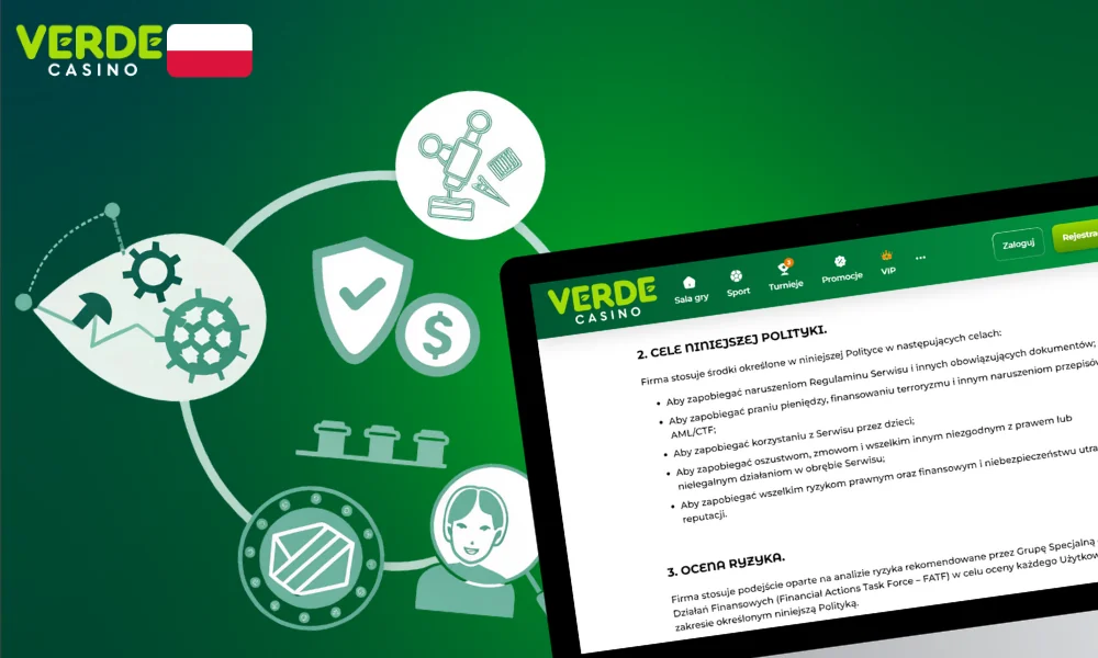 Verde Casino posiada różne narzędzia KYC i AML