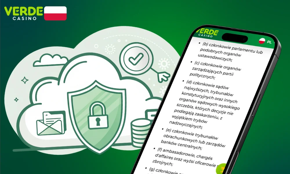 Verde Casino przechowuje dane użytkowników