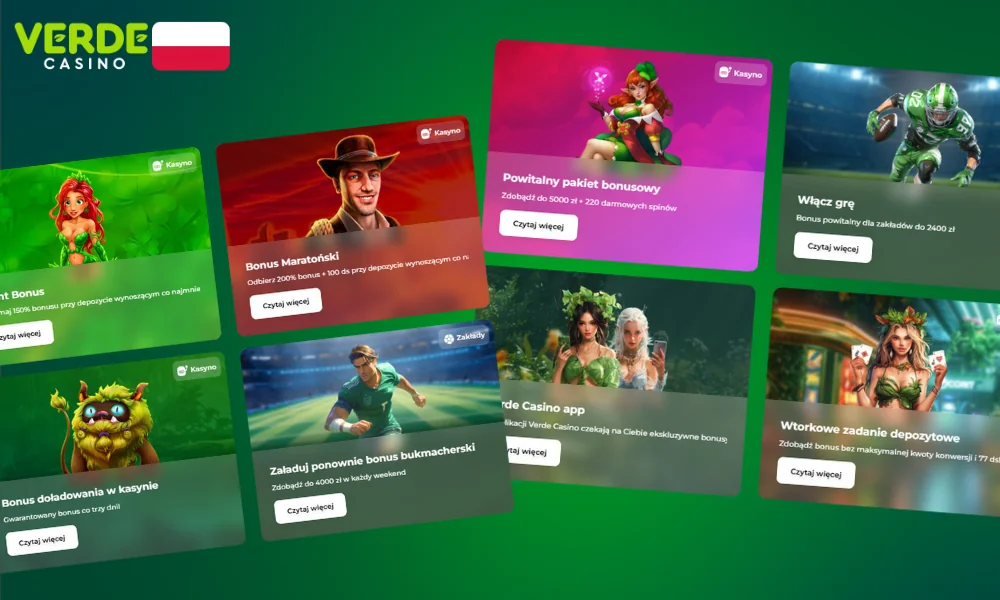 Jakie rodzaje bonusów są dostępne w Verde Casino?