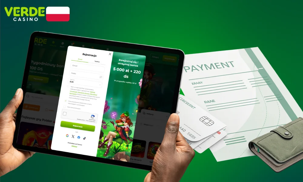 Informacje o koncie płatniczym Verde Casino