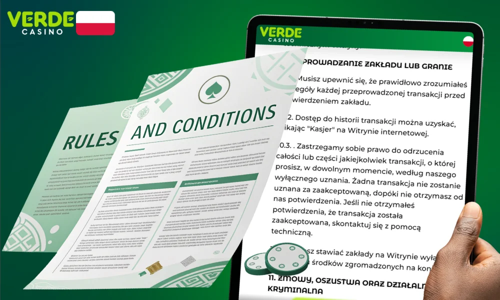Przegląd zasad zakładów w Verde Casino