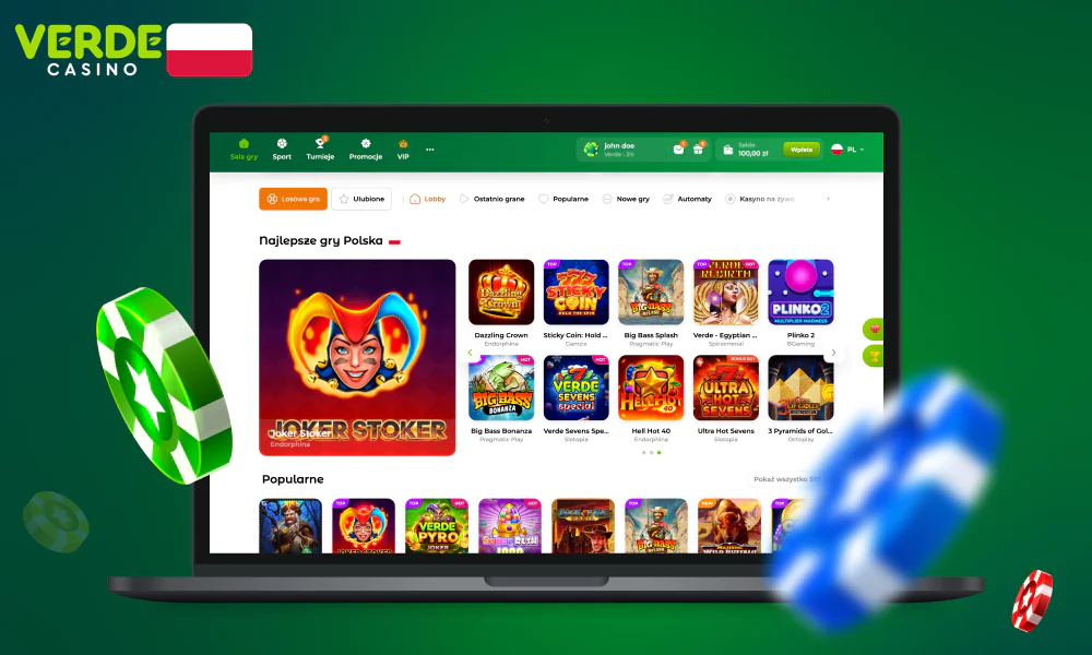 Darmowe spiny dostępne w Verde Casino w Polsce