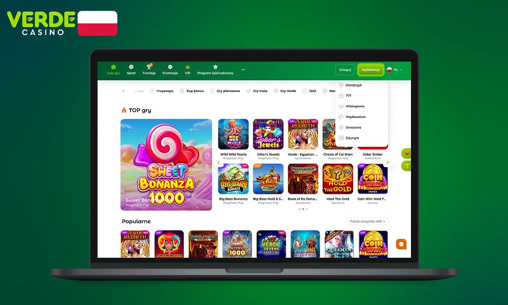 Verde Casino oferuje bogatą kolekcję różnorodnych gier